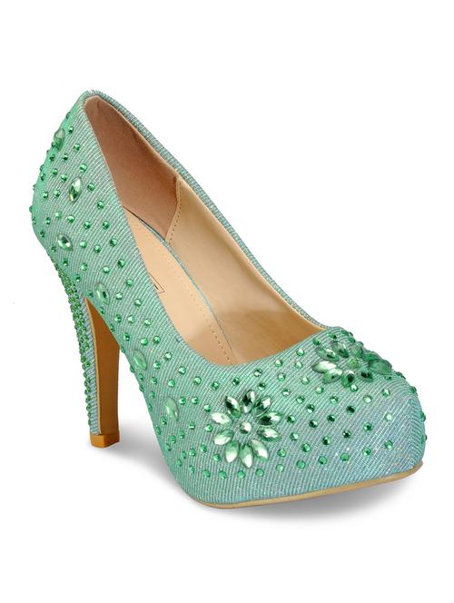 green leatherette pump - 11454757 - Very Small Image - 1