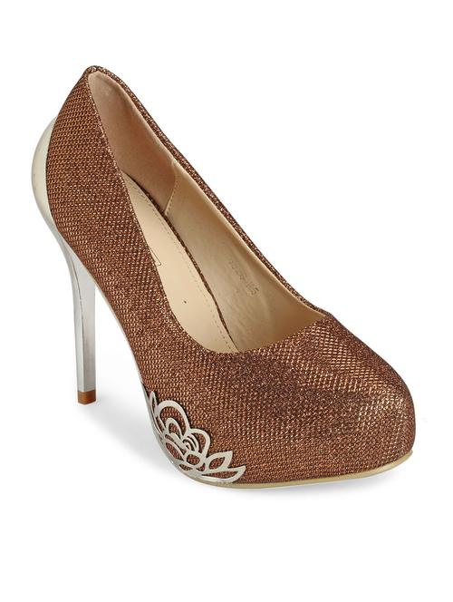 copper leatherette pump - 11454758 - Very Small Image - 1