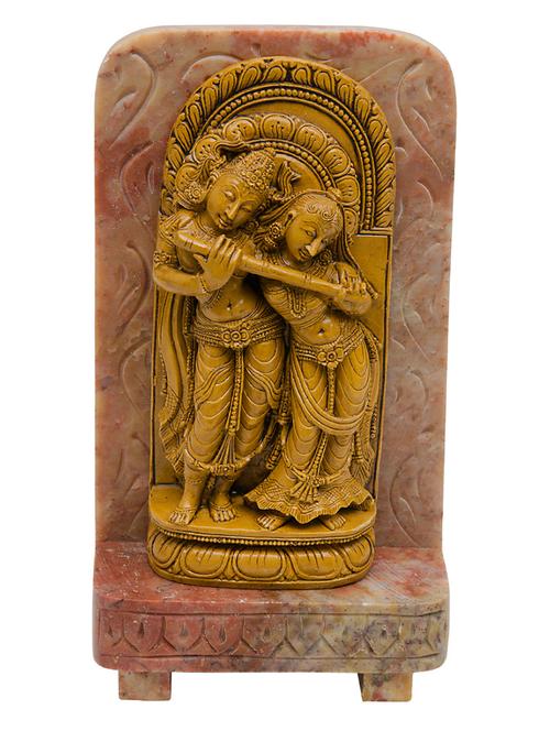 radha & krishna idol of stone - 11455076 - Very Small Image - 1