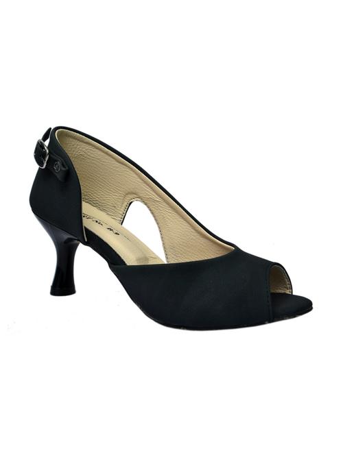 black leatherette slip on sandals - 11455989 - Very Small Image - 1