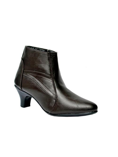 brown leatherette ankle boot - 11456301 - Very Small Image - 1