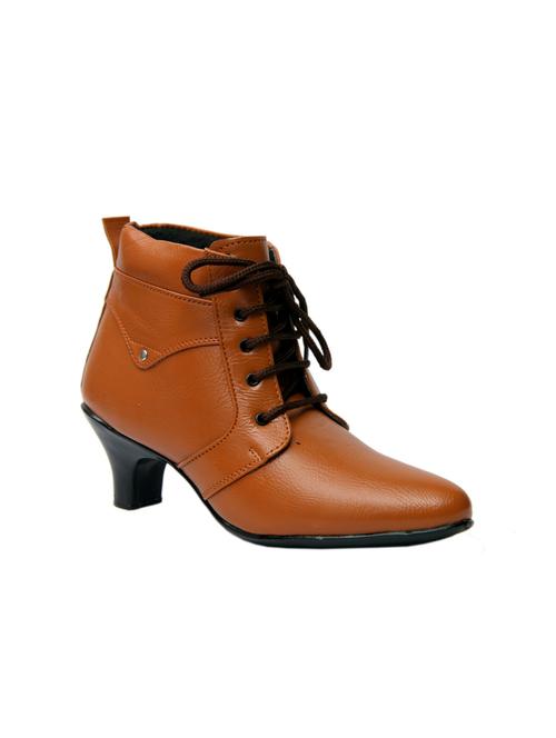 tan leatherette boots - 11456302 - Very Small Image - 1