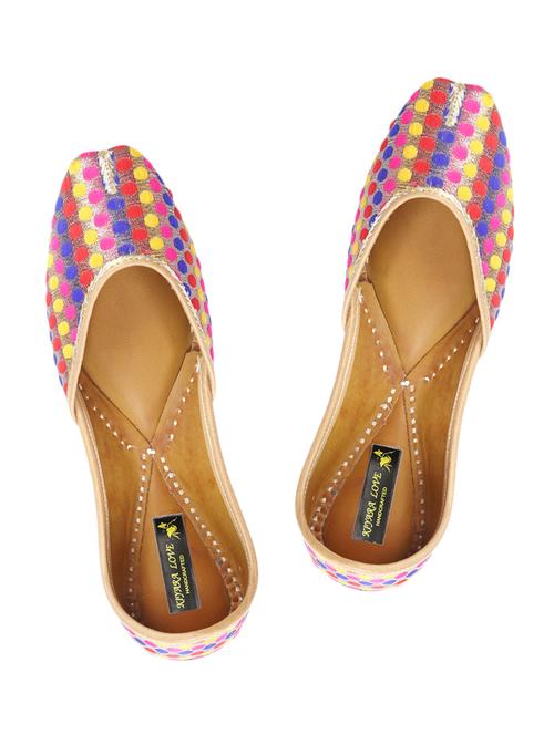 multi colored booti work leather mojris - 11456427 - Very Small Image - 1