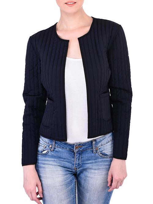 solid blue quilted jacket - 11459165 - Very Small Image - 1