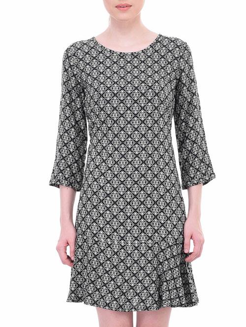 black viscose a-line dress - 11459169 - Very Small Image - 1