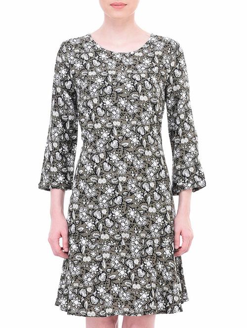 black viscose a-line dress - 11459172 - Very Small Image - 1