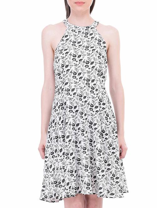 white printed viscose dress - 11459175 - Very Small Image - 1