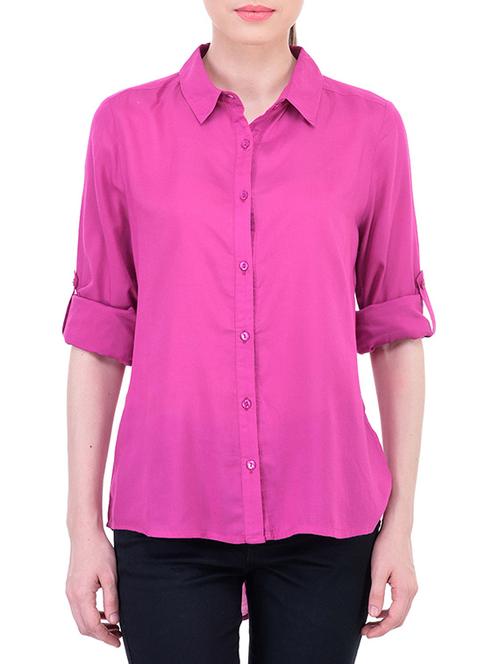 pink viscose regular shirt - 11459253 - Very Small Image - 1