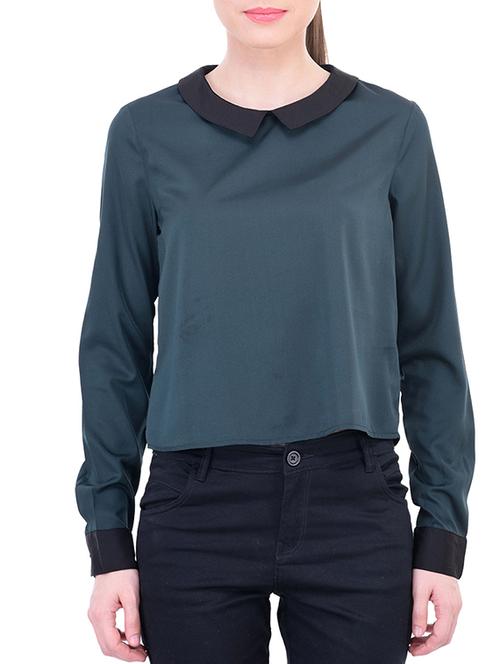 green polyester regular top - 11459457 - Very Small Image - 1