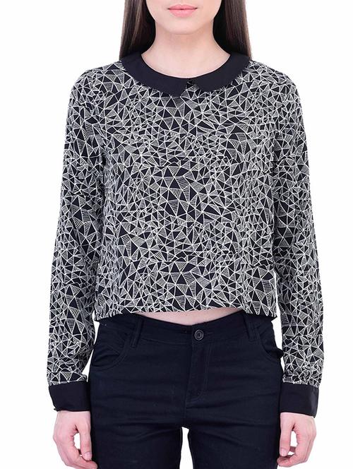 black polyester regular top - 11459458 - Very Small Image - 1
