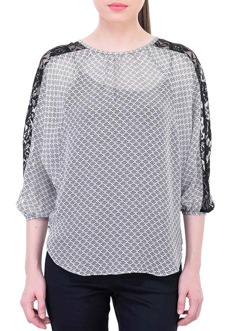 white polyester regular top - 11459471 - Very Small Image - 1