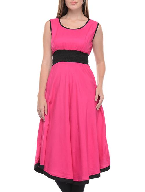 pink rayon solid kurta - 11460173 - Very Small Image - 1
