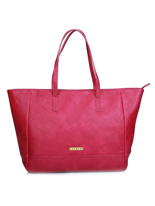 solid pink leatherette handbag - 11466881 - Very Small Image - 1
