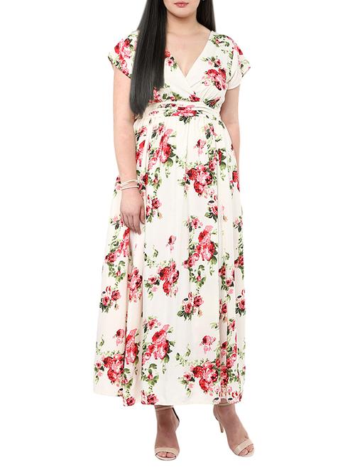 white crepe maxi dress - 11467925 - Very Small Image - 1