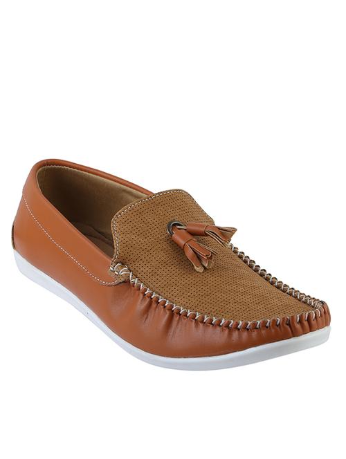 tan synthetic slip on loafers - 11468244 - Very Small Image - 1