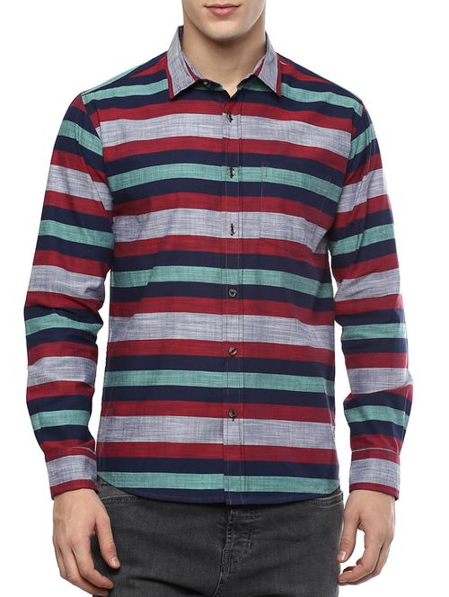 multi colored cotton casual shirt - 11468359 - Very Small Image - 1