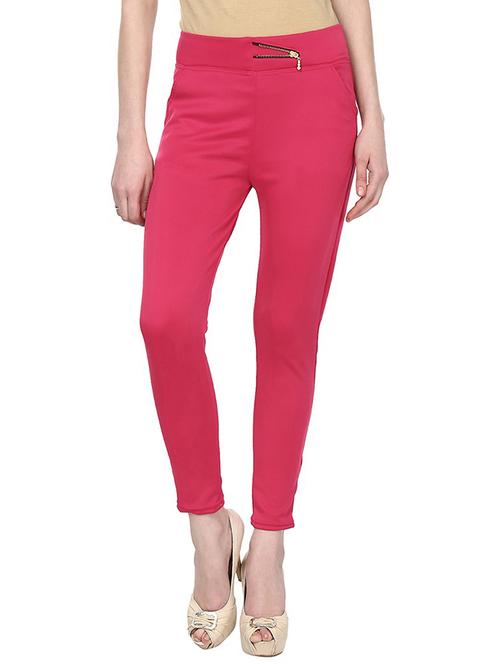 pink color, cotton jegging - 11468554 - Very Small Image - 1