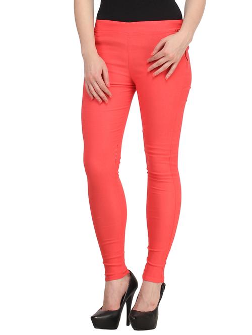 red color, cotton jegging - 11468577 - Very Small Image - 1
