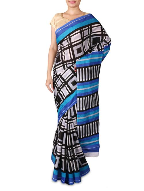 Multicolor Printed Pure Cotton Saree - 1146926 - Very Small Image - 1
