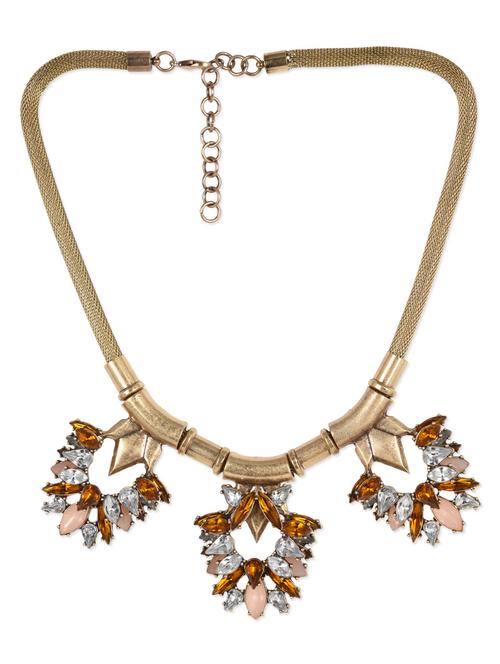 multicolour acrylic metallic necklace with crab claw closure - 1147049 - Very Small Image - 1