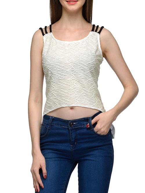 white polyester top - 11473982 - Very Small Image - 1