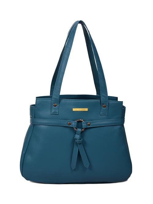 blue leatherette handbag - 11478033 - Very Small Image - 1