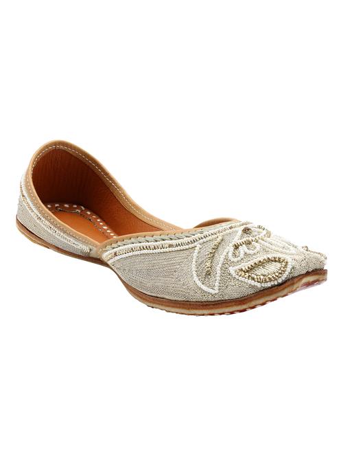 silver leather embellished mojaris - 11478718 - Very Small Image - 1