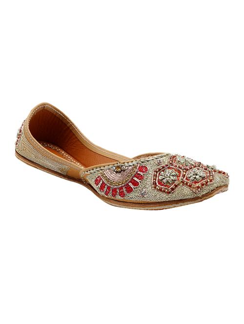 silver leather embellished mojaris - 11478726 - Very Small Image - 1