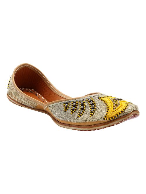 silver leather embellished mojaris - 11478735 - Very Small Image - 1