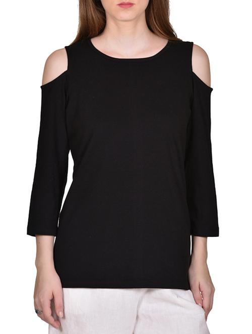 women's straight round neck top - 11478742 - Very Small Image - 1