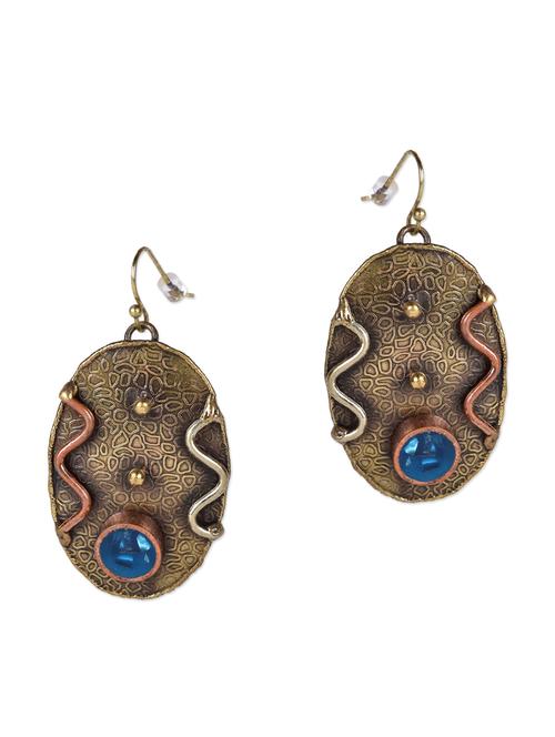 blue metallic drop earrings - 1147929 - Very Small Image - 1