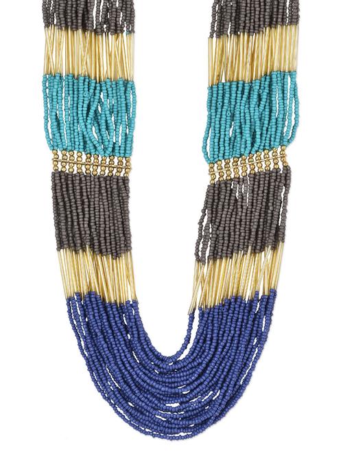 multicolor beads metallic necklace - 1147936 - Very Small Image - 1