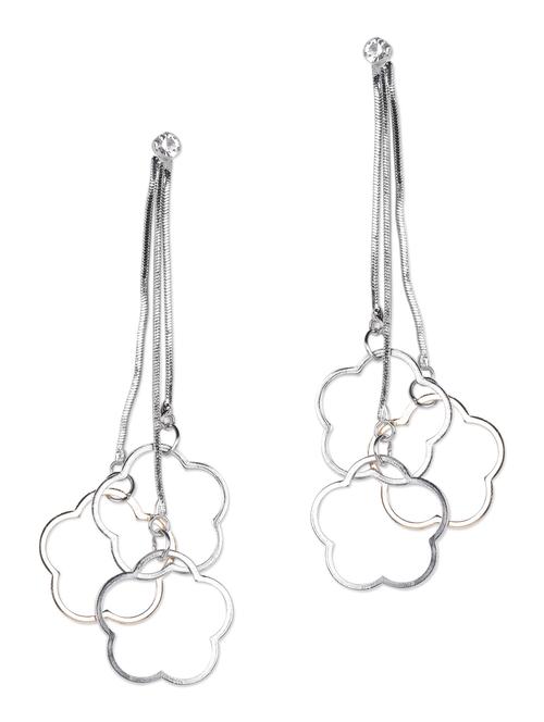 silver metallic drop earrings - 1147948 - Very Small Image - 1