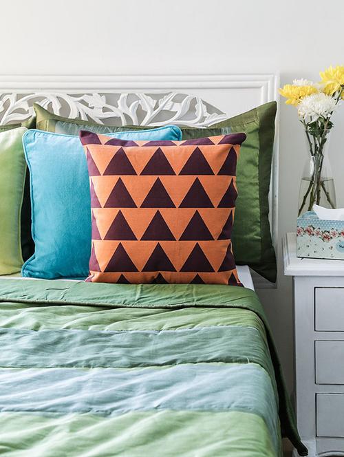 geometric printed multi color cushion cover 16"x16" 5 pcs set - 11481526 - Very Small Image - 1