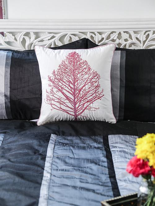 embroidered multi color cushion cover 16"x16" 5 pcs set - 11481675 - Very Small Image - 1