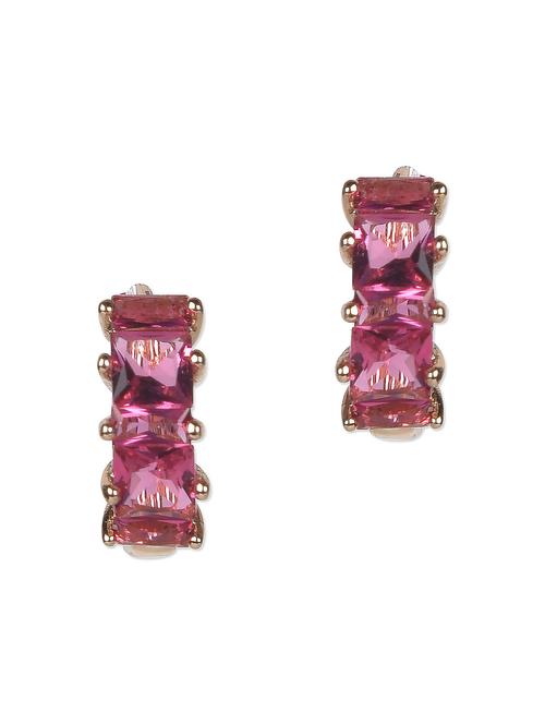 pink stone metallic earrings - 1148265 - Very Small Image - 1