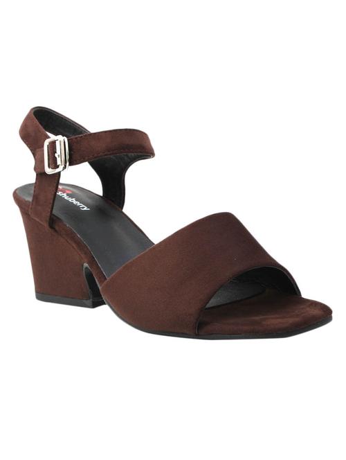 brown suede block sandal - 11482830 - Very Small Image - 1