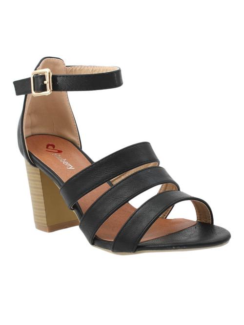 black leatherette block heels - 11482837 - Very Small Image - 1