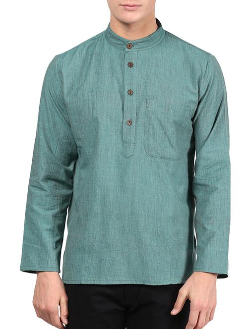 grey cotton kurta - 11487948 - Very Small Image - 1