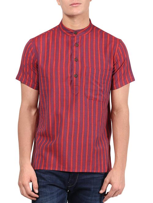 purple cotton kurta - 11487951 - Very Small Image - 1