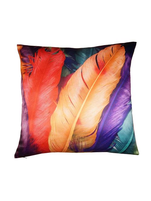 multicoloured printed polysilk cushion cover - 11488020 - Very Small Image - 1