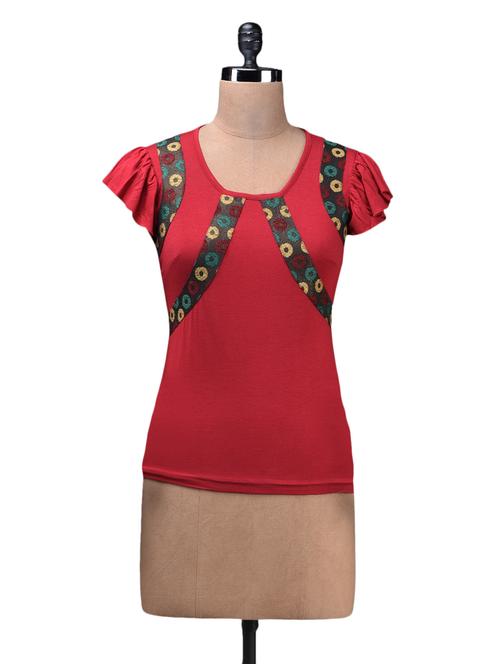 red viscose lycra knit top - 1148896 - Very Small Image - 1