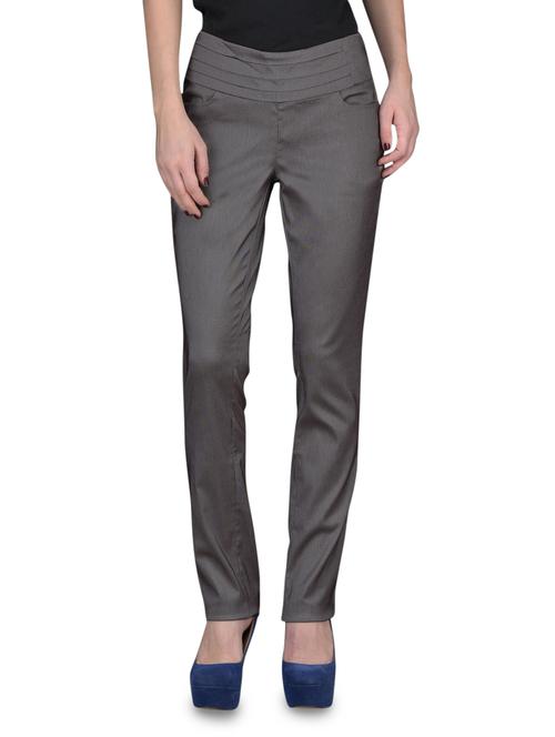 solid grey regular fit trousers - 1149320 - Very Small Image - 1
