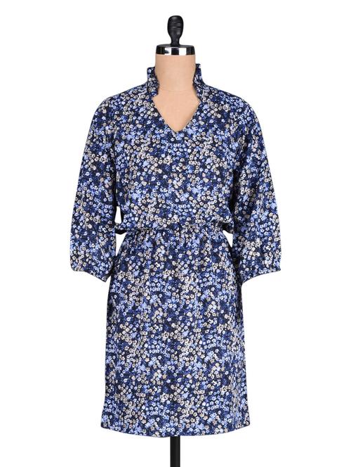 blue printed dress - 1149437 - Very Small Image - 1