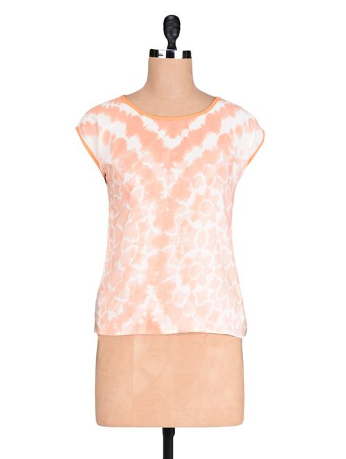 orange tie dye printed top - 1149459 - Very Small Image - 1