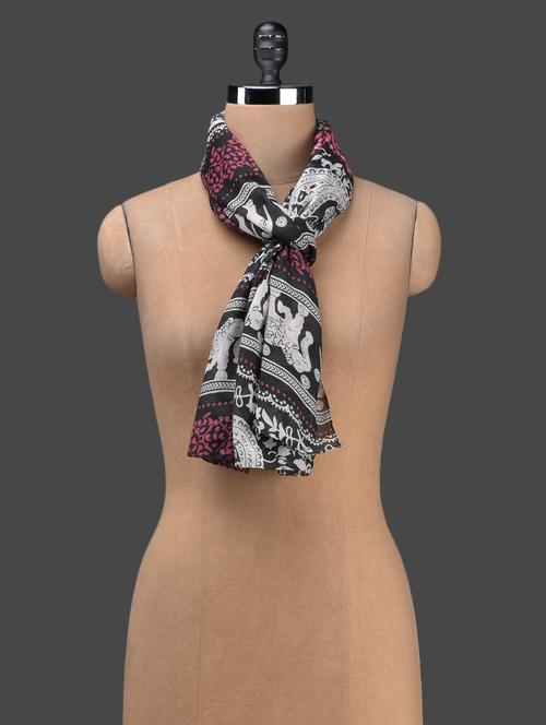 multicolour printed poly cotton stole - 1149718 - Very Small Image - 1