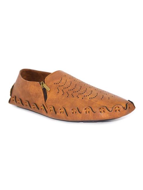 tan leatherette slip on loafer - 11498186 - Very Small Image - 1