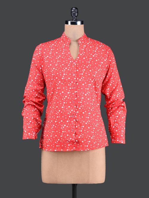pink poly crepe printed top - 1149851 - Very Small Image - 1