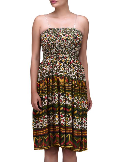 multicolored chiffon jodhpur print dress - 1149975 - Very Small Image - 1