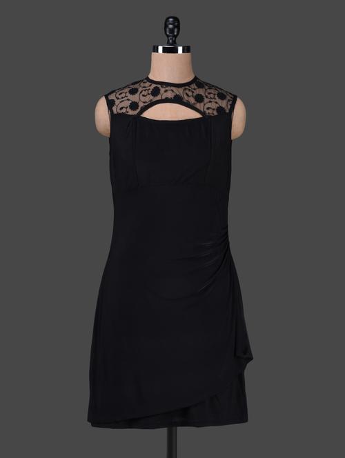 lace yoke sleeveless a-line lbd - 1150080 - Very Small Image - 1